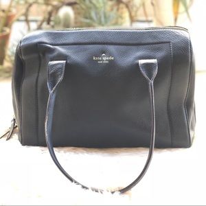 kate spade black bowler bag